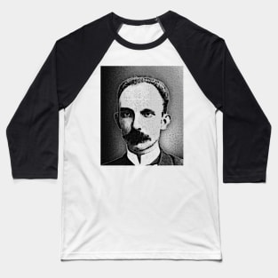 José Martí Black And White Portrait | Jose Marti Artwork Baseball T-Shirt